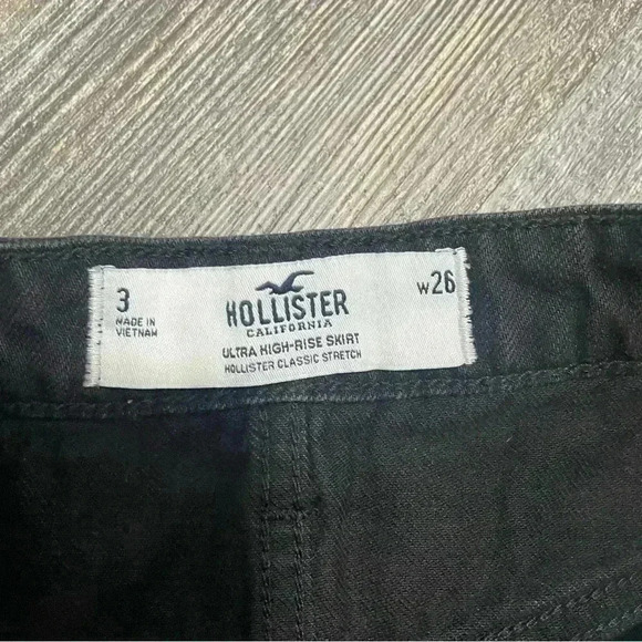 Women’s Hollister Jean distressed black skirt size 3 - Picture 3 of 7